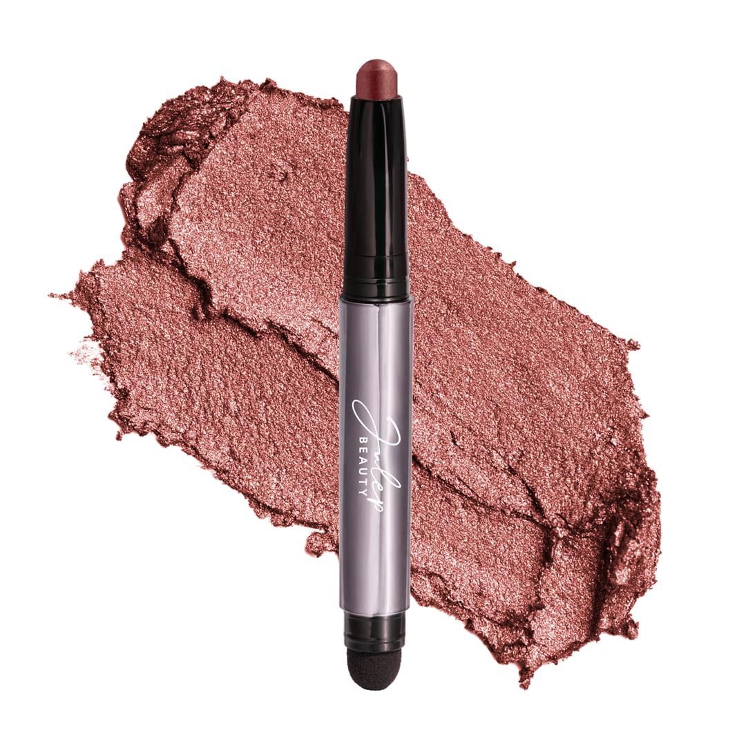 Julep Eyeshadow 101 CrÃ¨me-to-Powder Waterproof Eyeshadow Stick - Red Wine Shimmer - Long-Lasting, Crease-Proof, Warm Red Shimmer Cream Eyeshadow with Built-in Smudger