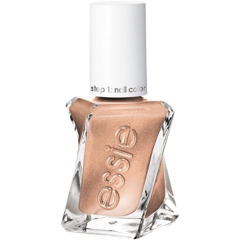 essie Gel Couture 2-Step Longwear Nail Polish, Daring Damsel, Gold Metallic Nail Polish, 0.46 fl. oz.