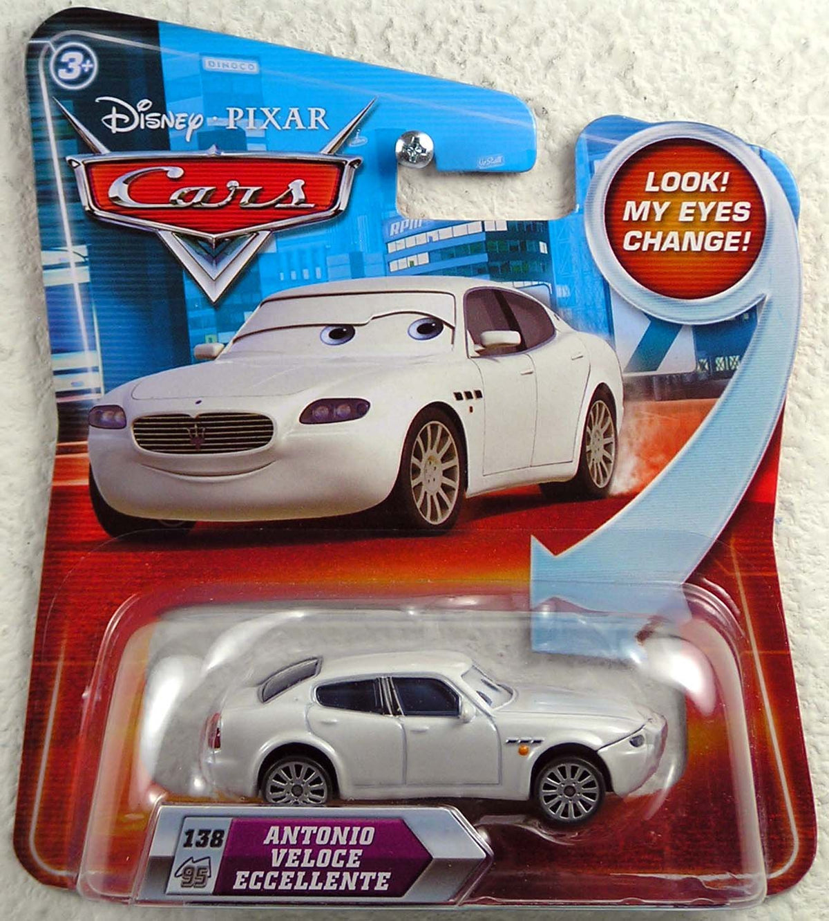 Disney / Pixar CARS Movie 155 Die Cast Car with Lenticular Eyes Series 2 Antonio Veloce Eccellente
