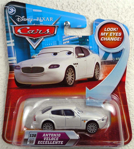 Disney / Pixar CARS Movie 155 Die Cast Car with Lenticular Eyes Series 2 Antonio Veloce Eccellente