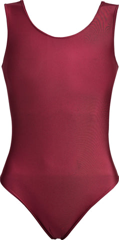 Hi-Co Girls Kids School Sport Dance Gymnastics Ballet Sleeveless Leotard Burgundy 9-10 Years