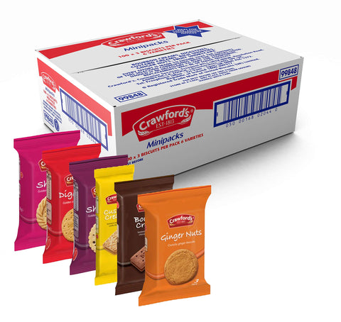 Crawfords Assorted Mini Biscuit Packs (Pack of 100)