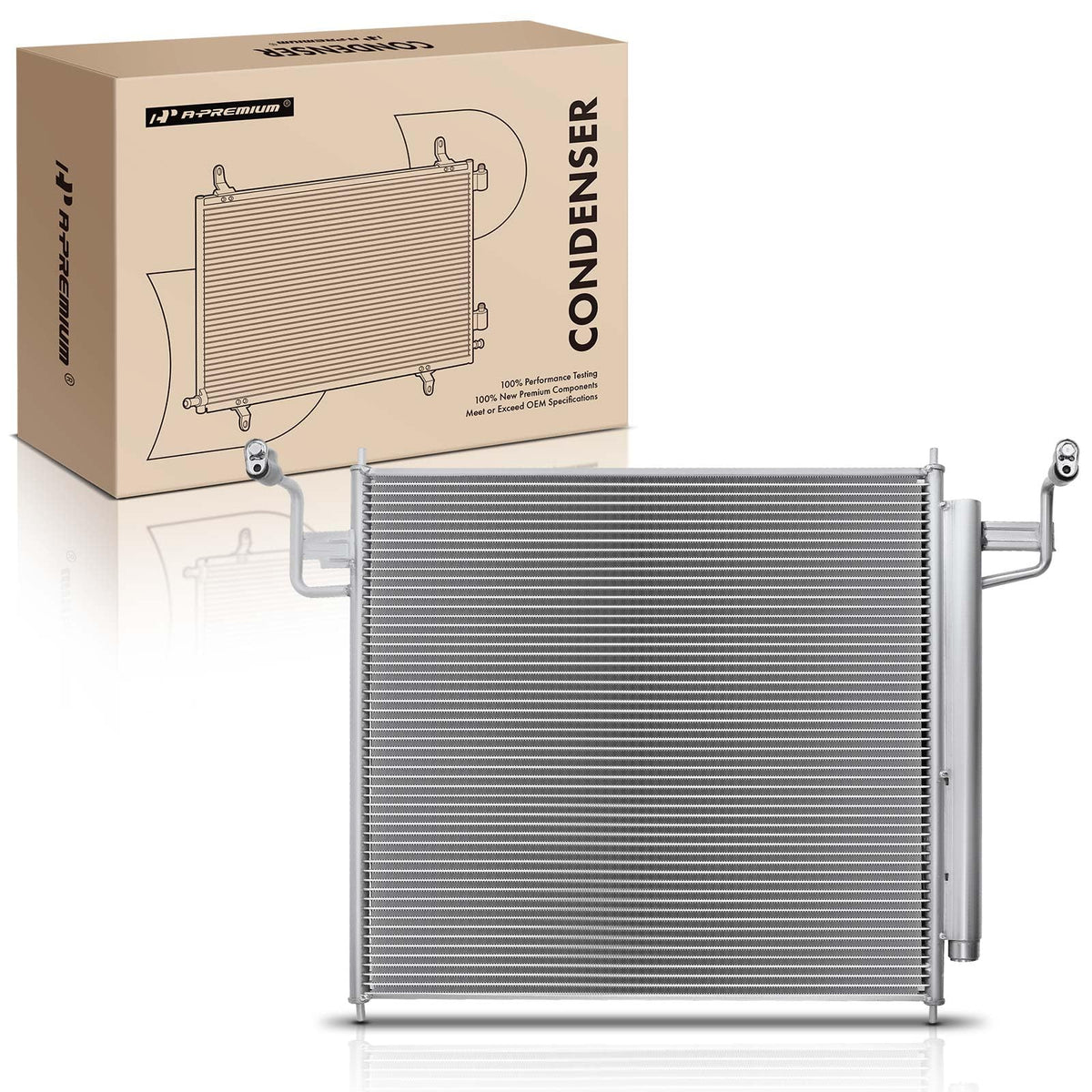 A-Premium Air Conditioning A/C Condenser Compatible with Nissan Titan 2004-2015, Armada 2005-2015, Pathfinder Armada & Infiniti QX56 2004-2010, V8 5.6L, Replace# 921007S200