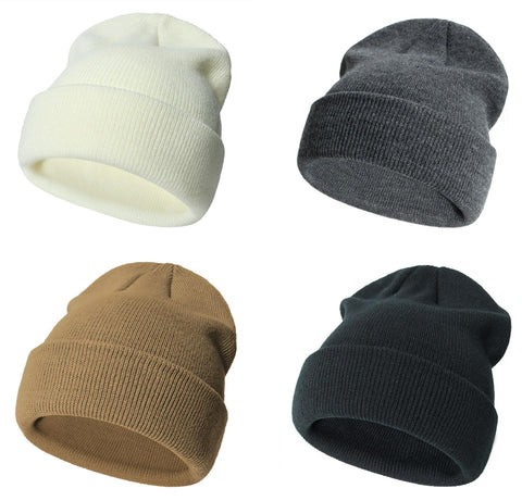 Urban Virgin 4 Packs Toddler Girls Winter Hats Infant Boys Beanie Soft Baby Caps Beanies Kids Knit Winter Hats 4Packs A-Kahki S(3Months-2T)