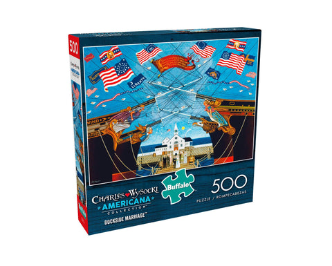 Buffalo Games - Charles Wysocki - Dockside Marriage - 500 Piece Jigsaw Puzzle