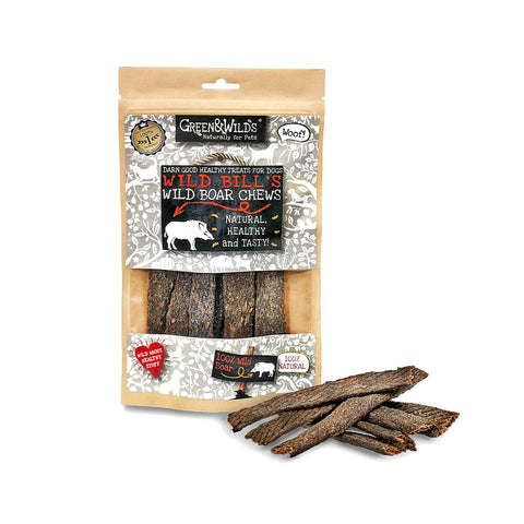 Green & Wilds Eco-Friendly Natural Dog Treats - Wild Bill's Wild Boar Chews