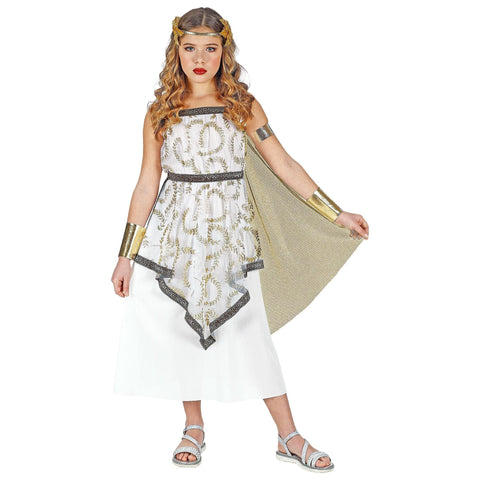 WIDMANN 01877 Child Girls Greek Goddess Costume. Includes toga dress, bracelets and laurel wreath. Greek, Fancy Dress, Outfit, World Book Day, Halloween, Carnival