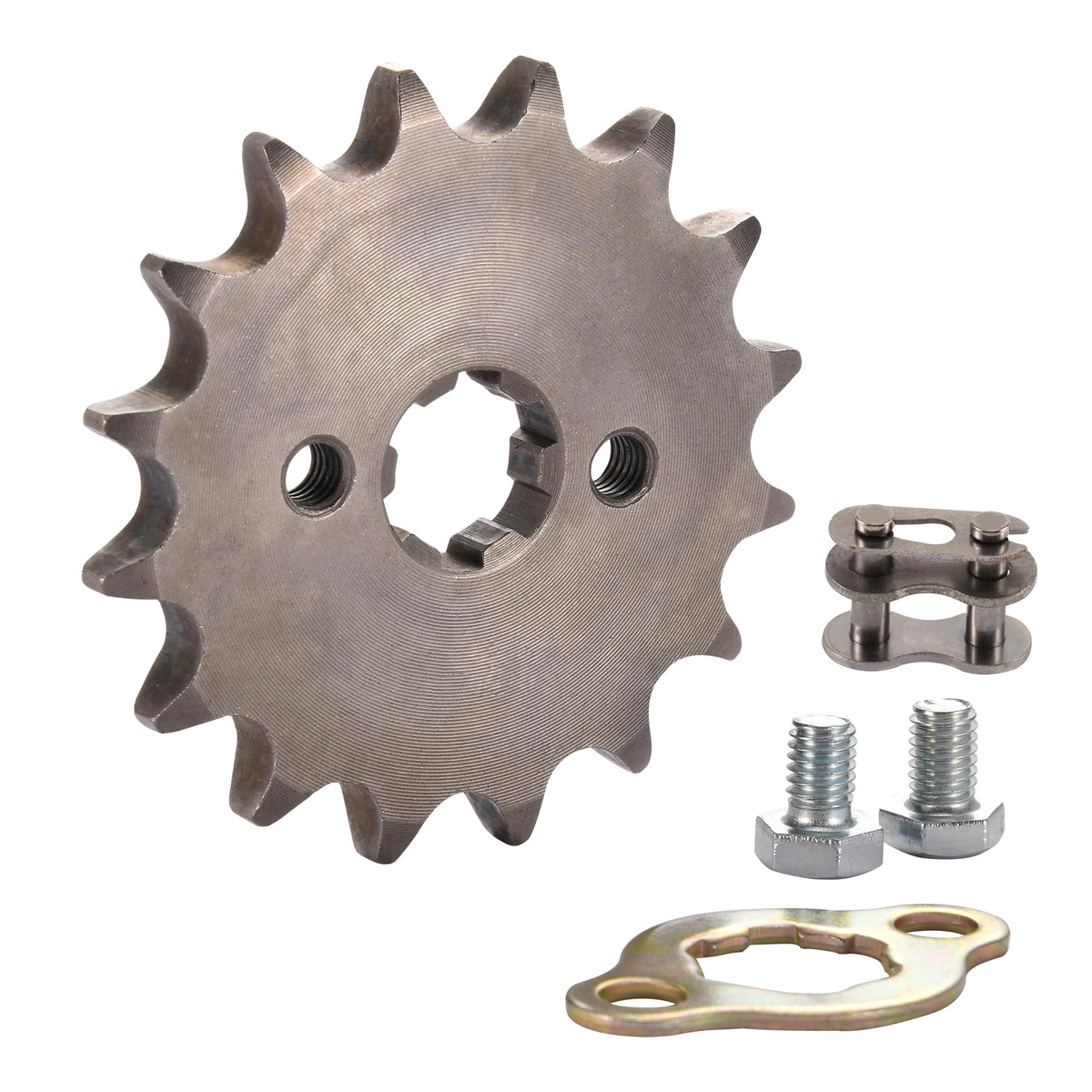 WOOSTAR Motorcycle 428-16T Front Sprocket 17mm for 50cc 70cc 90cc 110cc 125cc Dirt Pit Bike Mini Bike ATV 4 Wheeler Moped