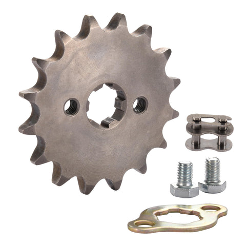 WOOSTAR Motorcycle 428-16T Front Sprocket 17mm for 50cc 70cc 90cc 110cc 125cc Dirt Pit Bike Mini Bike ATV 4 Wheeler Moped