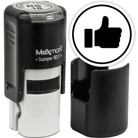MaxMark Round Self Inking Emoji Stamp - Like - Black Ink