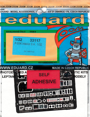 Eduard EDU33117 1:32 Color Zoom PE - P-51K Mustang Interior (for The Tamiya Model kit