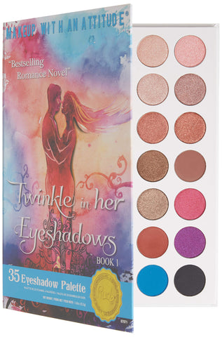 Rude Cosmetics Twinkle In Her 35 Eyeshadows Palette - Book 1 for Women - 1.34 oz Eye Shadow