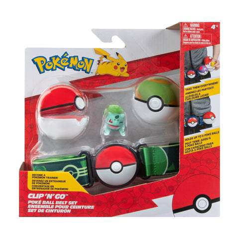 PokÃ©mon Set-2-Inch Bulbasaur Battle Figure with Clip â€˜Nâ€™ Go with Nest Ball and PokÃ©ball Accessories