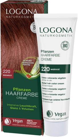 Logona Herbal Hair Color Cream, 220 Wine red