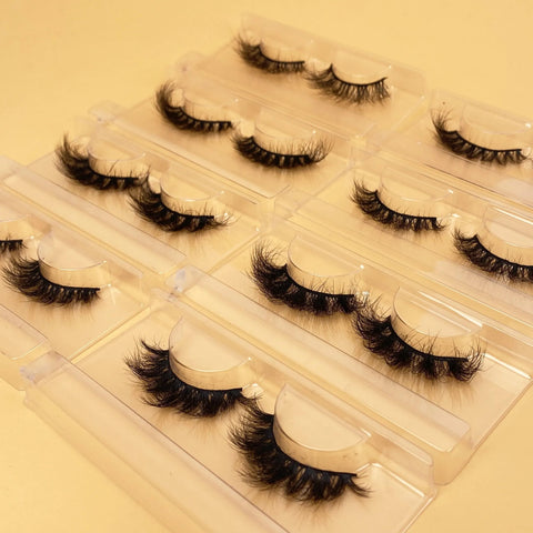 Falsies, Fake Eyelashes 100% mink, Wispy Natural Look Premium Quality, 3D mink, long-lasting lashes