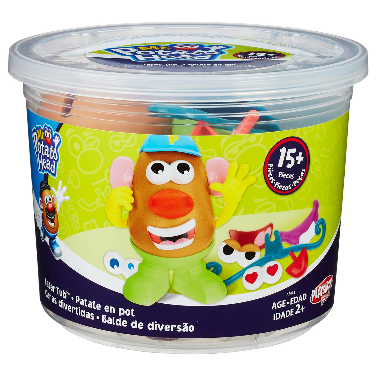 Mr Potato Head A2443 02704001513 Playskool Mr.Potato Head Tater Tub Set, White, Basic