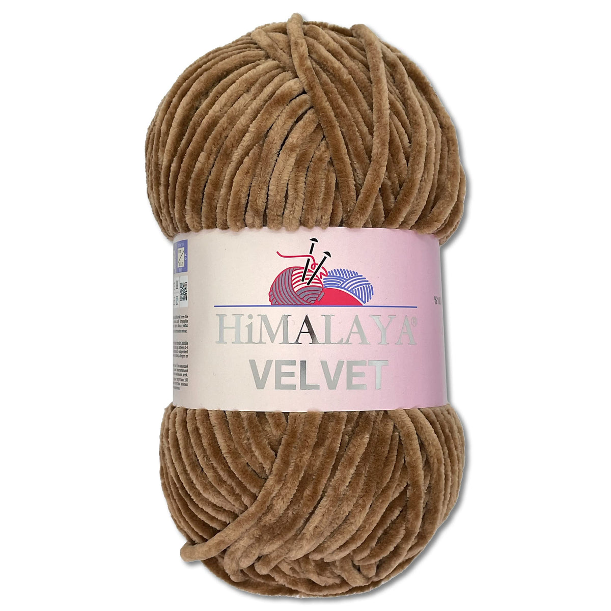 Wohnkult Himalaya 100 g Velvet Dolphin Wool, 40 Colours to Choose From, Chenille Knitting Yarn, Fluffy Yarn, Shiny Accessory, Clothing, Blankets (90037, Brown)