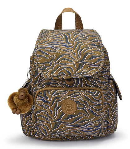 Kipling City Pack Mini, Small Backpack, 14 x 80 x 38 cm, Undersea Leaves (Green)