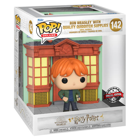 Funko Harry Potter Ron Weasley & Quality Quidditch Supplies (Pop! Deluxe) Pop! No. 142 Unisex Super Pop! Standard