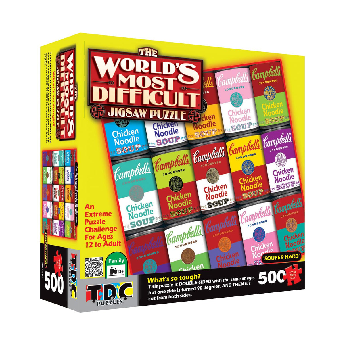 TDC Games WorldÃƒÂ¢Ã¢â€šÂ¬Ã¢â€žÂ¢s Most Difficult Jigsaw Puzzle CampbellÃƒÂ¢Ã¢â€šÂ¬Ã¢â€žÂ¢s Souper Hard Double Sided Puzzle - 15 in