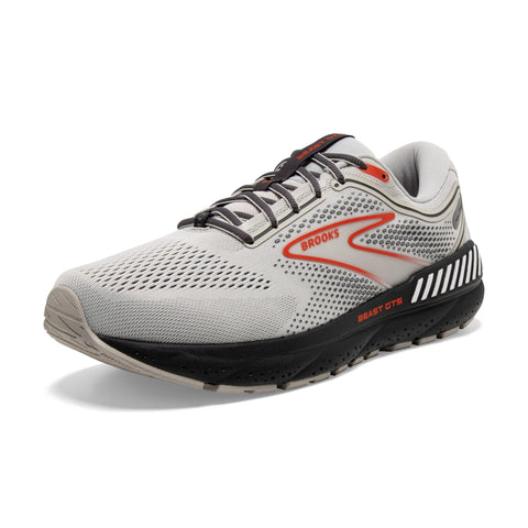 Brooks MenÃ¢â‚¬â„¢s Beast GTS 23 Supportive Running Shoe - Grey/Scarlet/Ebony - 9.5 Medium