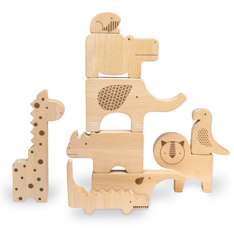 Petit Collage PTC419 Wooden Puzzle Set, Beige
