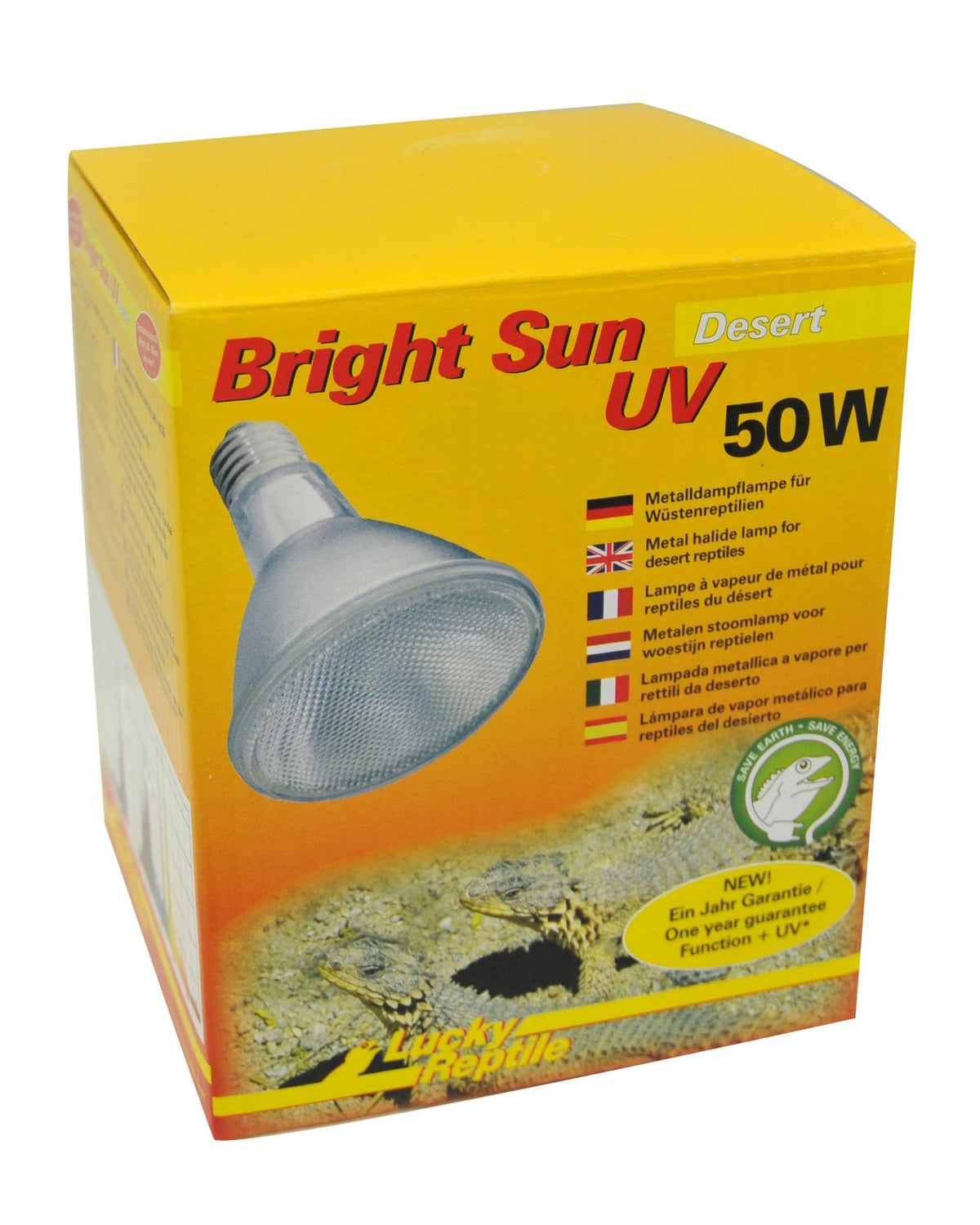 LUCKY REPTILE Bright Sun UV Desert Metal Halide Lamp E27 Base with UVA and UVB Radiation