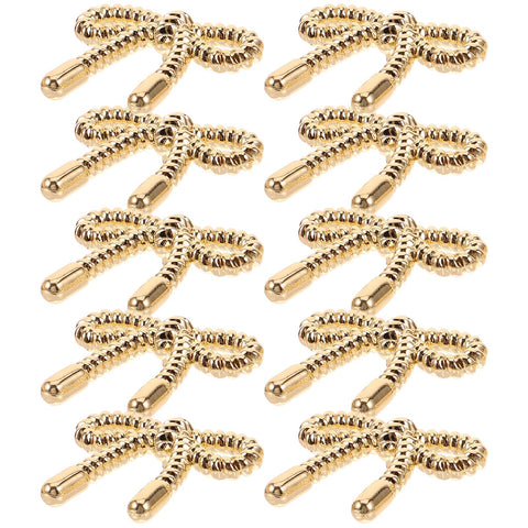 Operitacx 10pcs Bow Button: Pant Waist Tightener - Shirt Clips for Women Clothing - Coat Buttons - Button Pins for Jeans - Sewing Fastener - Brooches and Pins for Women - Cardigan Alloy Accessories