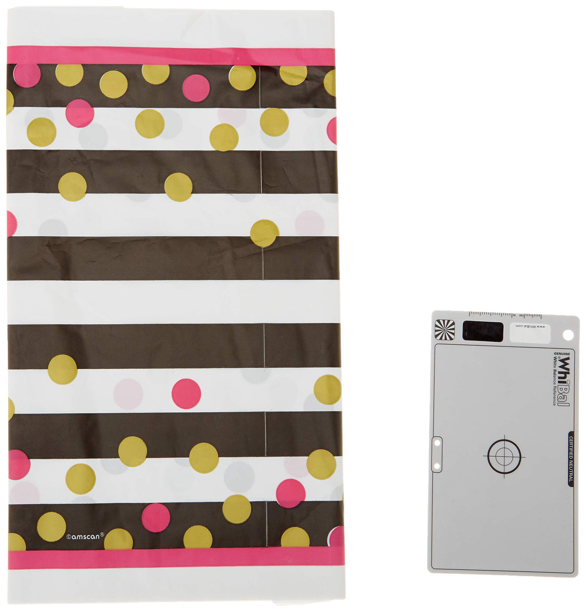 Amscan 571757 Pink and Gold Confetti Plastic Table Cover 1 ct.