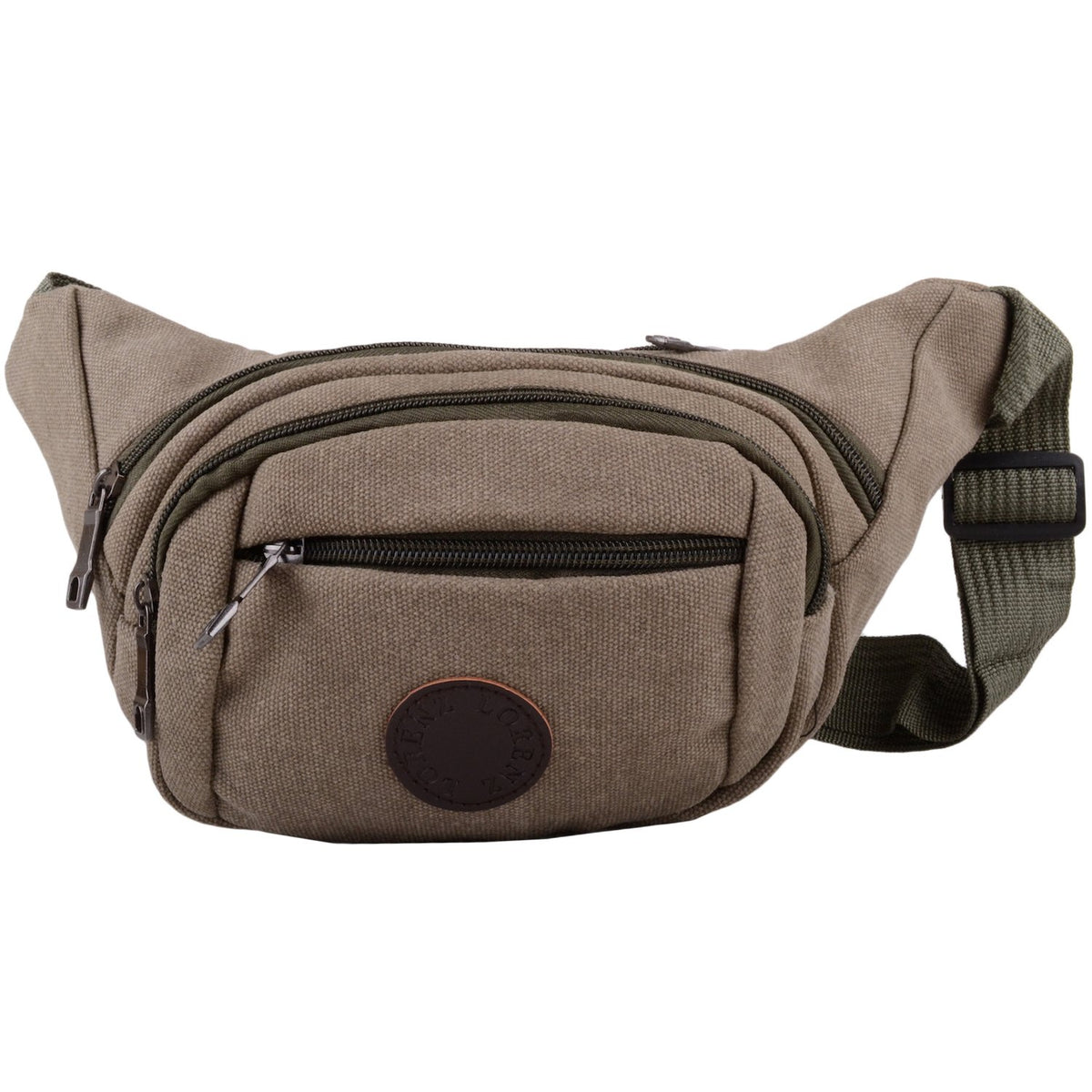 Womens/Mens Canvas Travel/Holiday Waist Pack/Bum Bag/Money Holder - Green