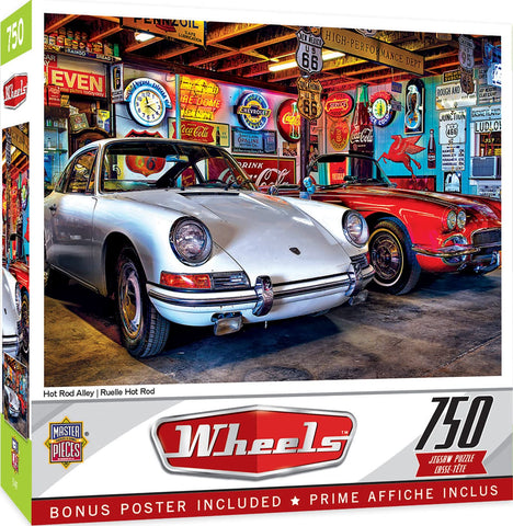 MasterPieces 750 Piece Jigsaw Puzzle for Adults and Family - Hot Rod Alley - 18"x24"