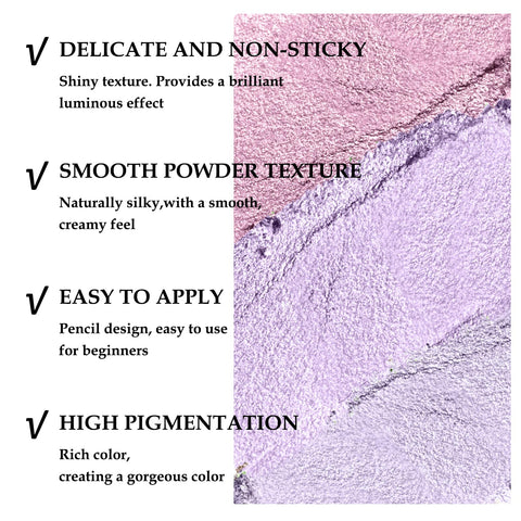 Boobeen 3PCS Cream Eyeshadow Pencil Crayon Waterproof Eyeshadow Brightener Stick Shimmer Eyeshadow Pen Create Glitter Eye Makeup, Easy to Use