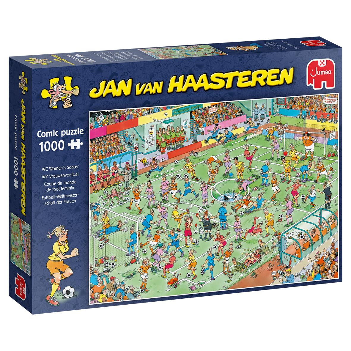 Jumbo, Jan Van Haasteren - World Champion Women's Soccer, Jigsaw Puzzles for Adults, 1,000 piece