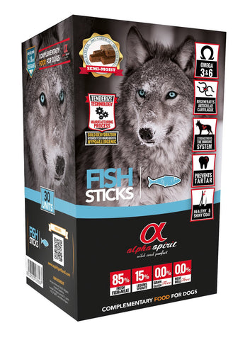 Alpha Spirit Fish Snack for Dogs - 30 Bars