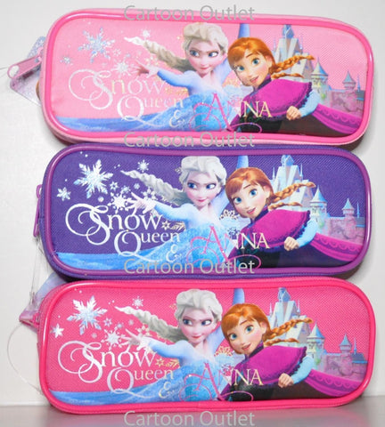 Disney Frozen Pink Pen & Pencil Case - Snow Queen Elsa & Anna Zippered Organizer