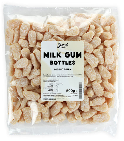 Just Treats Old Fashioned Dusted Milk Bottles (500g Share Bag)