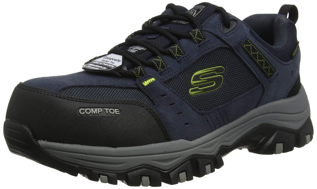 Skechers Men's Mid-Top Trainers, Navy Suede Leather W Textile, 11
