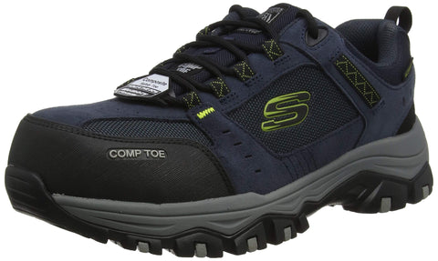 Skechers Men's Mid-Top Trainers, Navy Suede Leather W Textile, 11