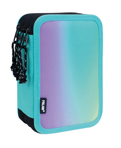 3 Tier Pencil Case with Sunset Content, Milan® Green