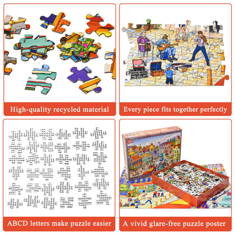 Small Town Life Jigsaw Puzzles for Adults 1000 Piece Simple Lifestyle Jigsaws 1000 Pieces for Adults Gifts