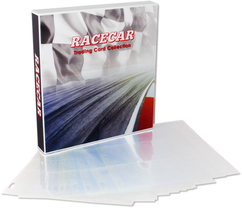 UniKeep Nascar Themed Collectible Card Storage Binder, 450 Card Capacity (Racetrack)