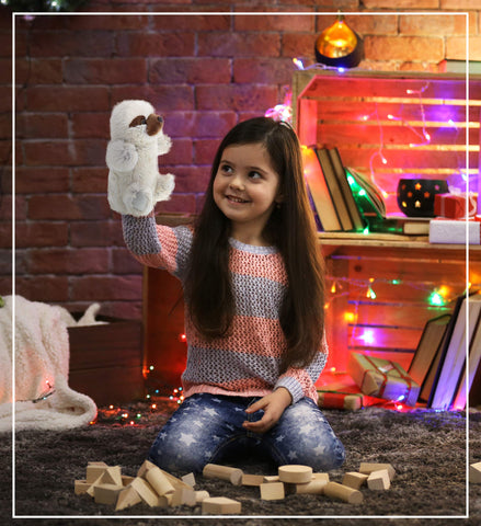 DolliBu Sloth Plush Hand Puppet For Kids - Soft Plush Stuffed Animal Hand Puppet Toy for Puppet Show Games & Puppet Theaters for Kids, Adult's Cute Puppets Educational Toy to Teach Children & Toddlers