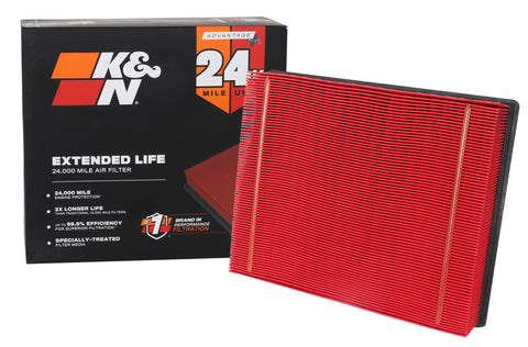 K&N Engine Air Filter: Extended Life 24,000 Mile Replacement Air Filter: Compatible with 1999-2019 Chevy/GMC Truck/SUV V6/V8 (Silverado, Suburban, Tahoe, Sierra, Yukon, Avalanche), KNX-2129