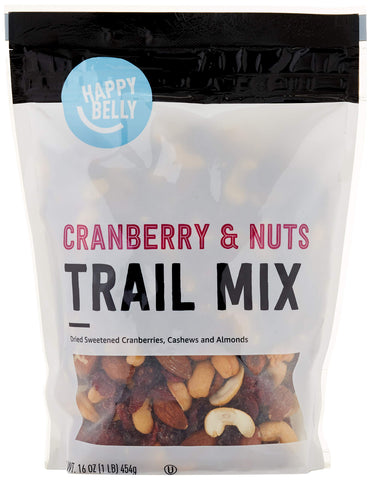Amazon Brand, Happy Belly Cranberry & Nuts, Trail Mix, 16 Oz