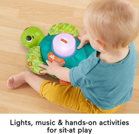 Fisher-Price Baby Toy Linkimals Sit-to-Crawl Sea Turtle for Ages 9+ Months, Compatible Only with Linkimals Items