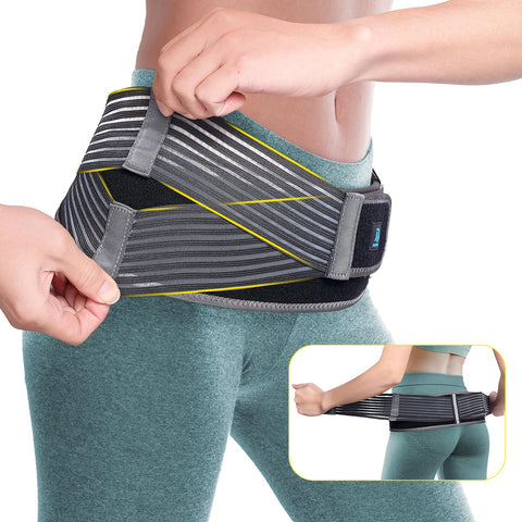 Sacroiliac Hip Belt, Si Joint Belt Support for Women Men, Alleviates Sciatic, Pelvic, Lumbar, Leg and Sacral Nerve Pain, Adjustable Diamond Compression Trochanter Belt Brace-M