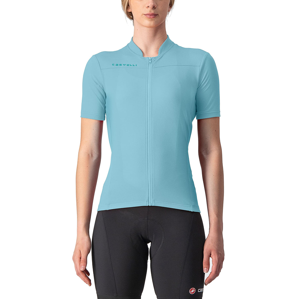 Castelli WomenÃ¢â‚¬â„¢s Anima 3 Jersey for Road and Gravel Biking l Cycling - Light Aqua/Aruba Blue - Small