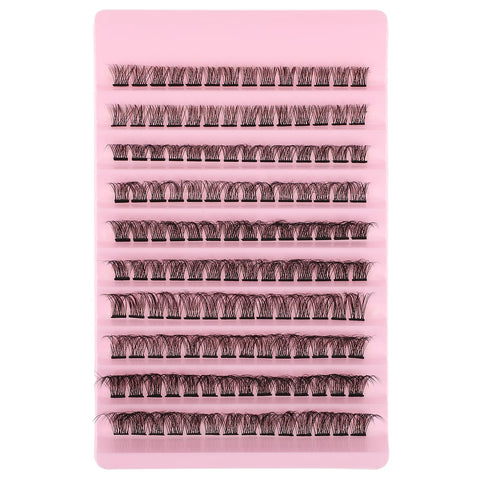 WLLHYF Eyelash Extension Kit 140Pcs Lash Clusters DIY Lash Extension Kit 8-16MM Mix D Curl Individual Eyelashes Kit for Lash Extension Professional and Beginners