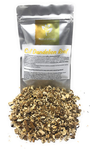 Dandelion Root - Dried, Cut Dandelion Root - Great Coffee Substitute Beverage - Enjoyed As Tea - Ingredients: 100% Dandelion Root (Taraxacum Officinale) - Net Weight: 2.11oz / 60g