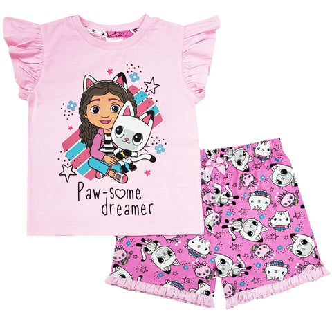 Girls Gabbys Dollhouse Short Pyjamas Character Nightwear (Gabbys Dollhouse, 4-5 Years)